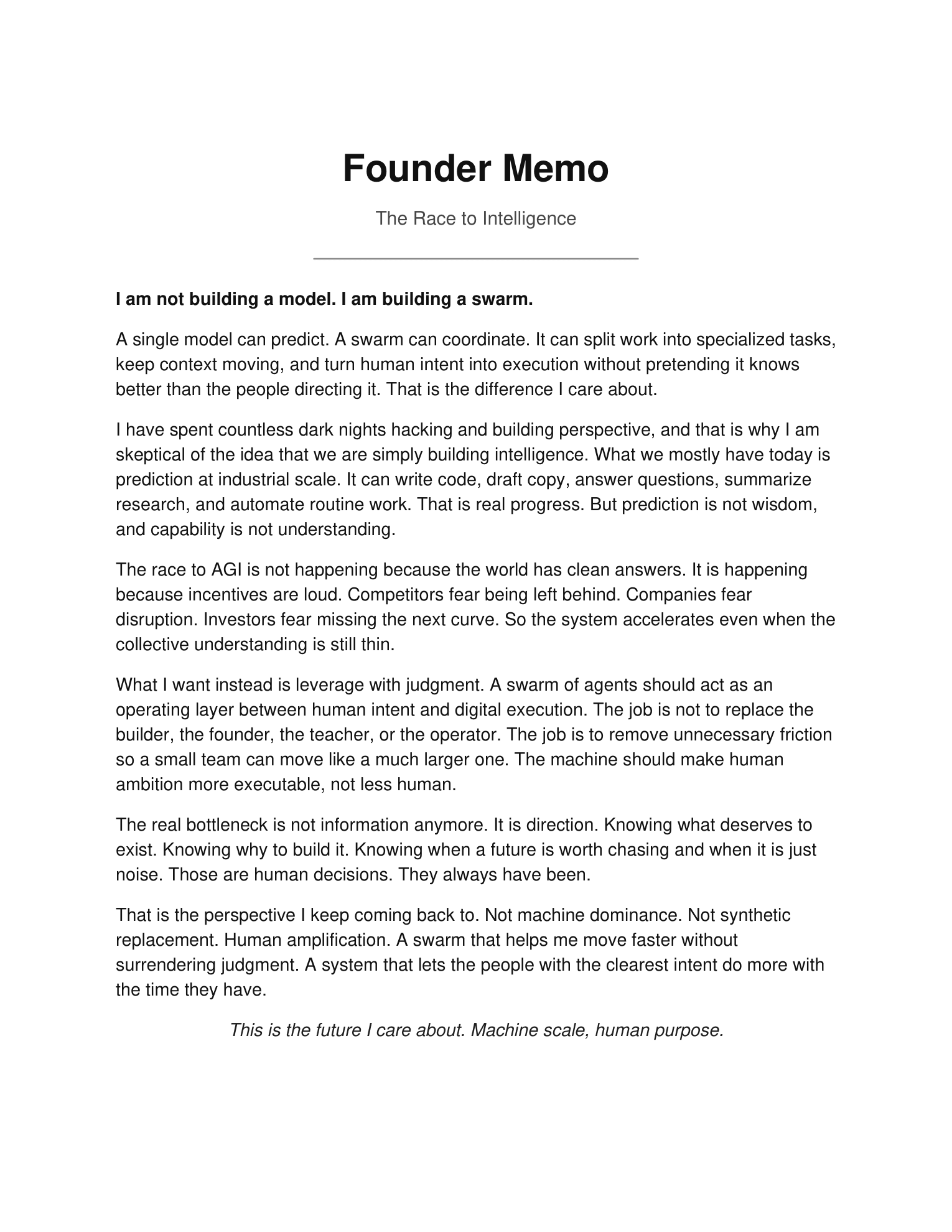 Preview of page 1 of The Race to Intelligence